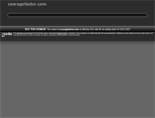 Tablet Screenshot of couragefactor.com